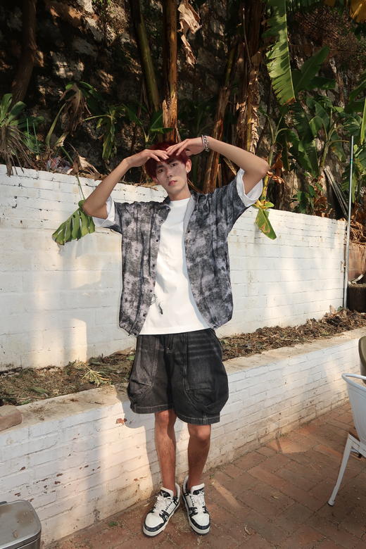 W422125301满印休闲短袖衬衫外套 商品图11