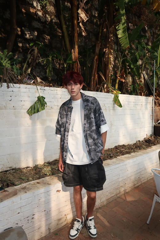 W422125301满印休闲短袖衬衫外套 商品图9