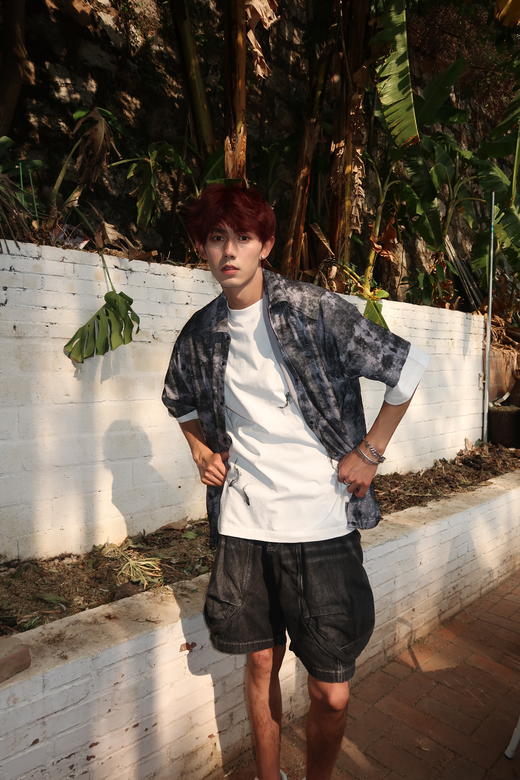 W422125301满印休闲短袖衬衫外套 商品图6