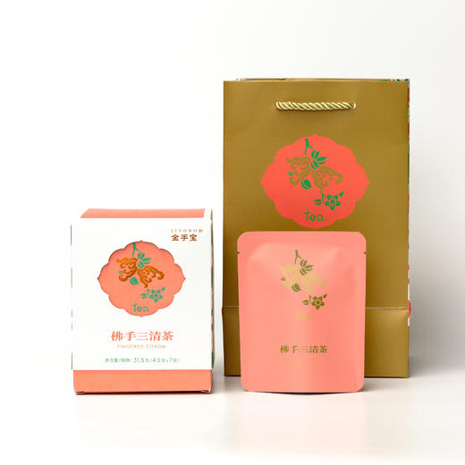金手宝茶饮东方茶韵佛手三清茶佛手玫瑰花茯苓组合花茶 商品图0