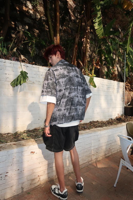 W422125301满印休闲短袖衬衫外套 商品图14