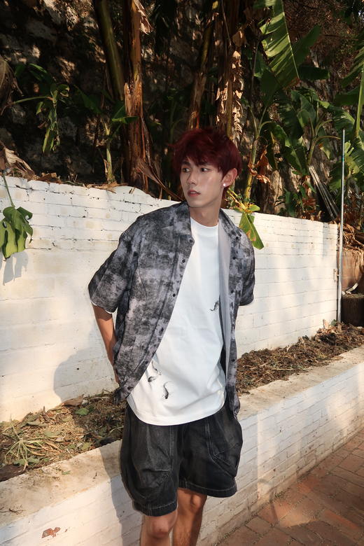 W422125301满印休闲短袖衬衫外套 商品图7