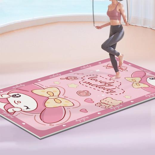 🔥【库洛米卡通瑜伽垫跳绳毯】💥1.隔音减震 双面防滑 强力回弹 🎵防水防汗 经久耐用 环保无味 ☺️ 商品图1