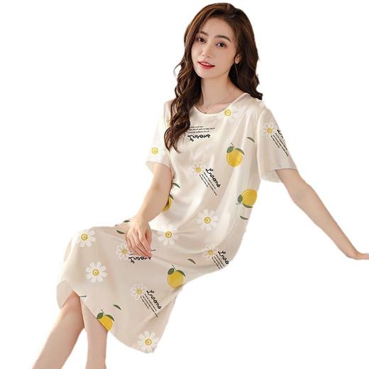 冰丝睡衣薄款凉爽丝绸睡裙外穿家居服加大码DSJ-2201 商品图4