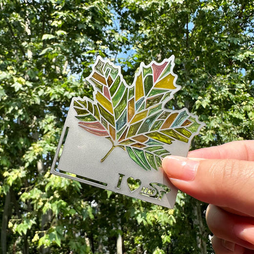 梧桐叶幻彩光影书签 商品图1