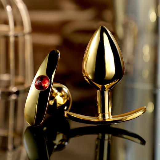 谜姬 船锚镀金金属后庭肛塞 调教调情SM男女通用新手小号外出穿戴女用调教夫妻房事前戏性辅助工具女性成人情趣用品扩肛 商品图4