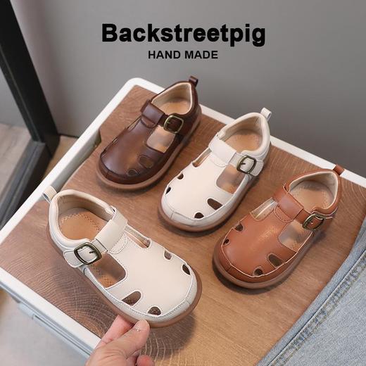 男童包头凉鞋软底运动儿童沙滩凉鞋简约时尚女童凉鞋 商品图0