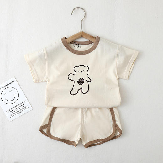 【夏季韩版宝宝可爱卡通熊两件套】ins中小童男女宝宝家居服透气套装 商品图9
