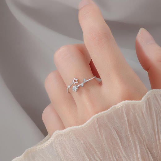 【七夕表白小星愿首饰系列】925银气质时尚简百搭小星愿项链戒指nmy 商品图5