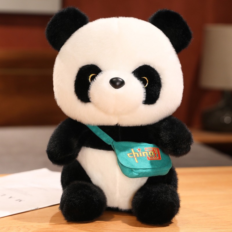 china可爱大熊猫毛绒玩具背包熊猫公仔