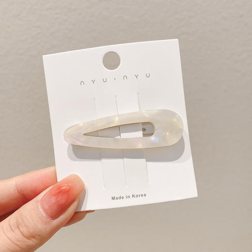 【BB夹少女侧边刘海碎发夹】网红简约醋酸板材BB夹，少女侧边刘海夹边夹碎花玳瑁色镂空水滴发夹QQ 商品图8