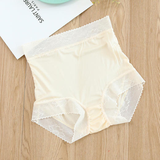 【洛诗琳老顾客福利款】【3条99元 5条149元】真丝高腰内裤女 蕾丝性感桑蚕丝短裤平角裤包臀透气舒适51441 商品图9