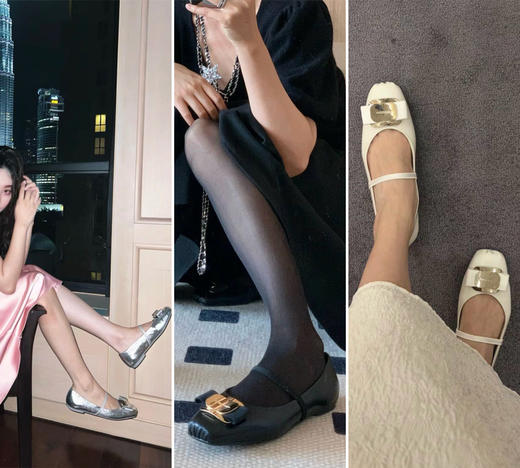 现货 THS 5.11-限时 SF菲拉家 复古羊皮芭蕾舞鞋 3色 BZ1173 商品图0