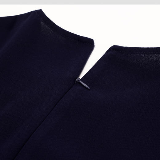 PF884斯尔丽2024新款撞色显瘦OL高级白领通勤收腰放摆连衣裙 商品图4