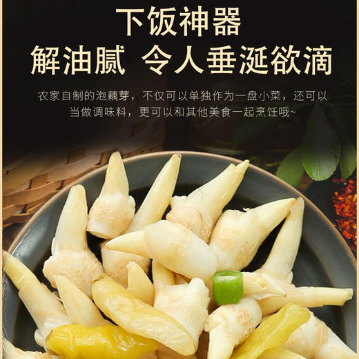 【藕的精华部分，酸辣泡藕芽】古法新制泡出家乡味湖北特产400g即食，洪湖泡椒藕头泡藕尖脆酸辣爽口解油腻，下饭神器令人垂涎欲滴预制菜泡藕芽调味料QQ 商品图4