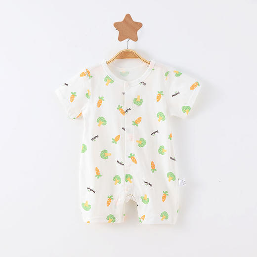 【A类好棉 透气舒适 拒绝闷热】婴儿连体衣夏季薄款宝宝短袖外出服纯棉幼童爬爬服哈衣新生儿睡衣 商品图14