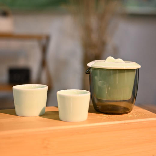 羽诗制造出品 竹上清风粽子咸鸭蛋旅行茶具礼盒套装 商品图2