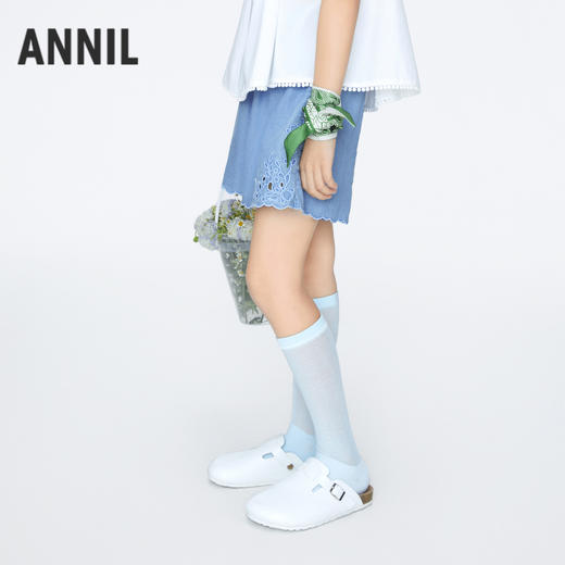 女童抗菌防晒冰牛仔短裤新款安奈儿童装实体店同款AG426655 商品图1