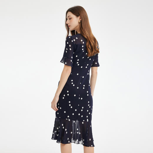 PF882斯尔丽2024夏季新款浪漫优雅修身法式碎花连衣裙 商品图1