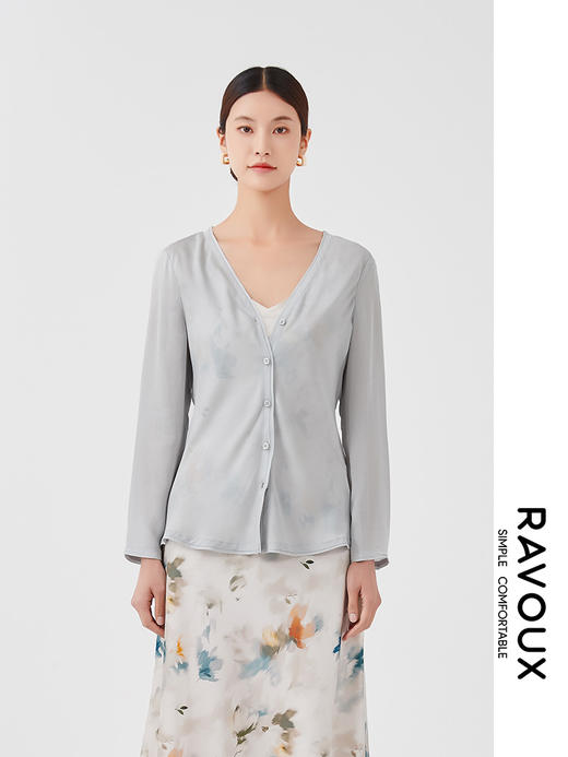 262049903无领斜裁上衣 商品图1