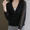 夏季新款【V领针织开衫 】女装薄款冰丝宽松防晒外套 短款长袖空调衫外搭 商品缩略图7