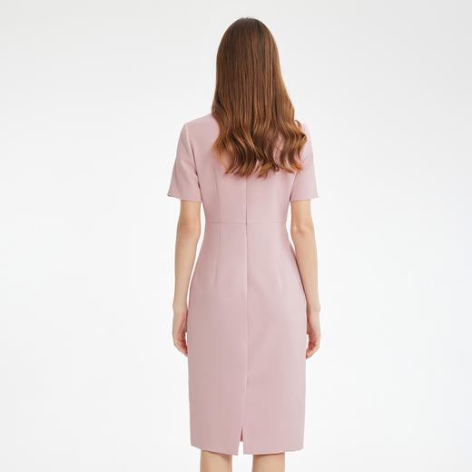 PF877斯尔丽2024新款宴会礼服着装立体手工装饰花收腰修身版型连衣裙 商品图1