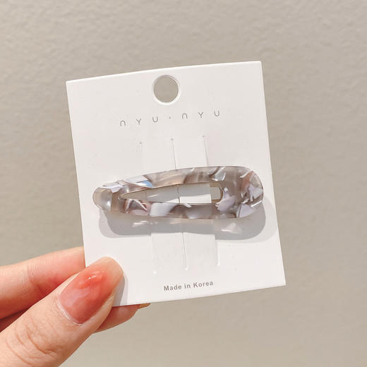 【BB夹少女侧边刘海碎发夹】网红简约醋酸板材BB夹，少女侧边刘海夹边夹碎花玳瑁色镂空水滴发夹QQ 商品图4