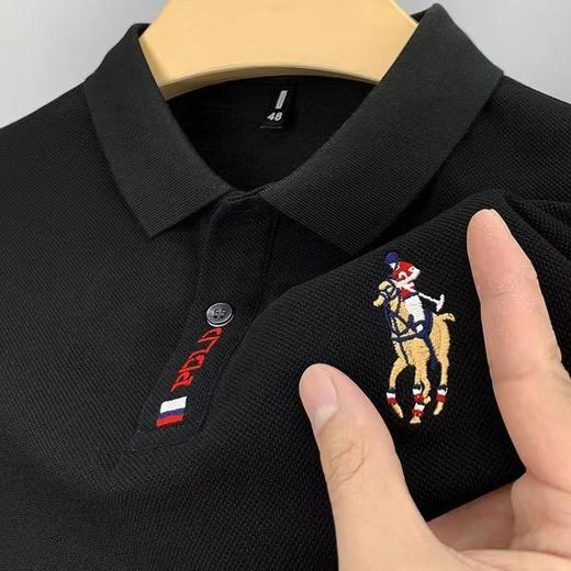 【超帅气❗️男士polo衫短袖】轻薄透气，舒适柔软，百搭好穿，夏季翻领短袖T恤商务外贸衫刺绣休闲父亲节礼物新年礼盒年货礼盒 商品图4