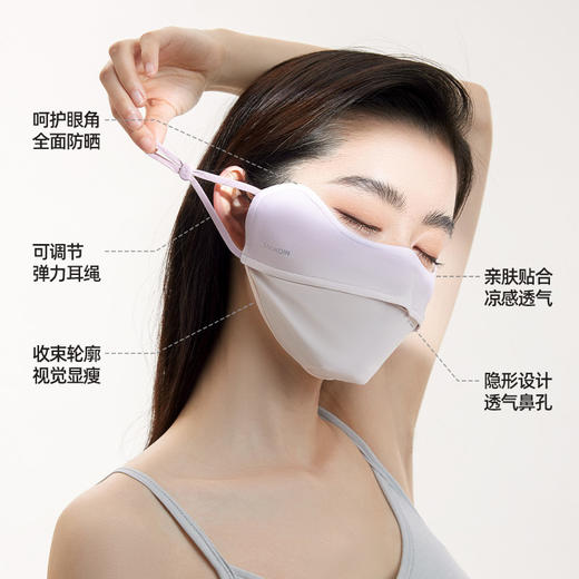 【小野和子】防晒面罩夏季女防紫外线冰丝透气口罩高颜值2024新款 商品图1