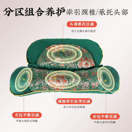 阡陌艾 缎面拼接连体枕礼盒装 商品图3