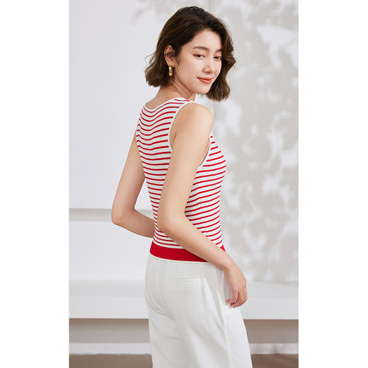 乔万尼针织背心女新款精致感天丝运动休闲EM2M887 商品图2