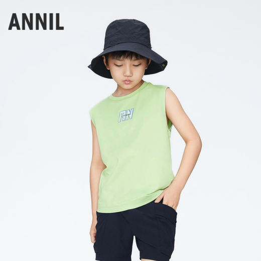 男童经典简约圆领背心新款安奈儿童装实体店同款AB422606 商品图2