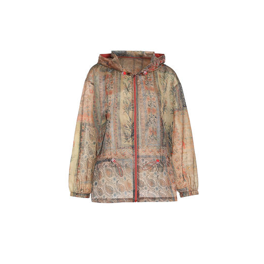 乔万尼春夏薄款外套女新品复古图腾收腰设计EM2B922 商品图4