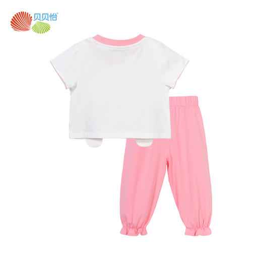贝贝怡童装女童夏季套装两件套可爱t恤长裤儿童洋气夏装女孩衣服 商品图1