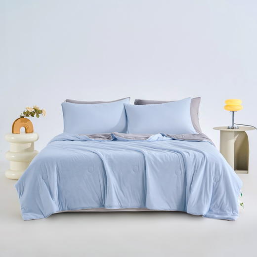 【限时特价！85/2条】瞬间凉感黑科技！冰淇淋凉感丝夏凉被可机洗夏季薄被子A类冰丝宿舍空调被芯 商品图8