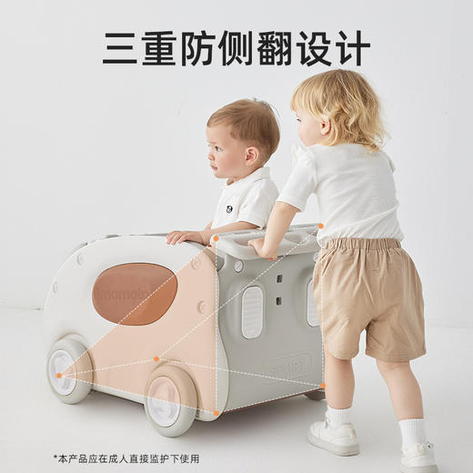 imomoto  宝宝学步车婴儿手推车防侧翻防o型腿学走路神器多功能儿童助步车 商品图3