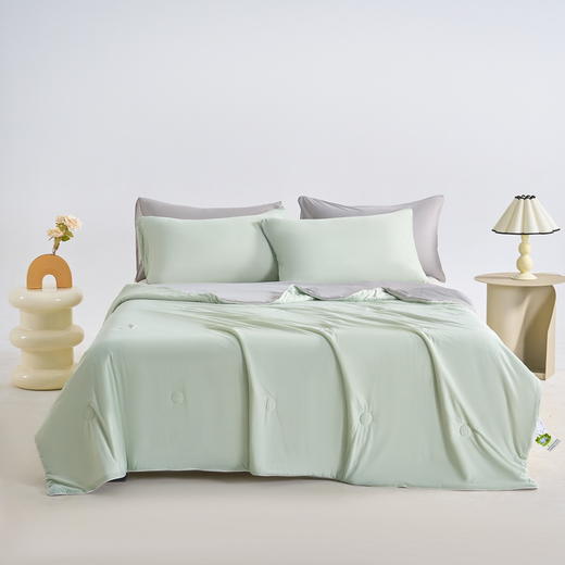 【限时特价！85/2条】瞬间凉感黑科技！冰淇淋凉感丝夏凉被可机洗夏季薄被子A类冰丝宿舍空调被芯 商品图7