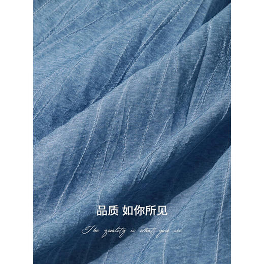 【限时特惠】COCOBELLA古法木兰炒色压褶马夹夏轻薄双排扣通勤马甲WS3001 商品图4