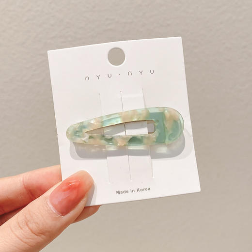 【BB夹少女侧边刘海碎发夹】网红简约醋酸板材BB夹，少女侧边刘海夹边夹碎花玳瑁色镂空水滴发夹QQ 商品图9