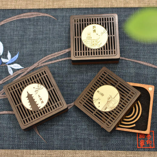 羽诗制造出品 植愈端午粽子养生锤四方如意香盒艾草盘香礼盒套装 商品图2