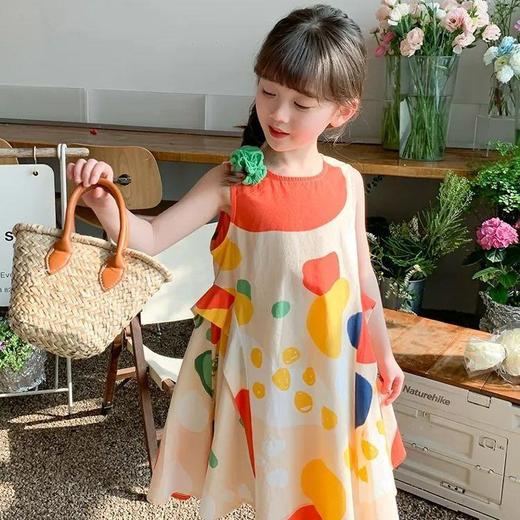 【多巴胺穿搭】夏2024新款女孩背心裙女童连衣裙儿童公主裙子夏季童装 商品图1