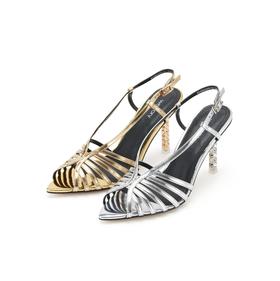 westory夏季新款法式优雅细高跟凉鞋露趾高跟鞋凉鞋W24BG62051