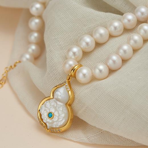 【特价】2024金福葫芦吊坠珍珠项链 全国包邮！ 商品图2