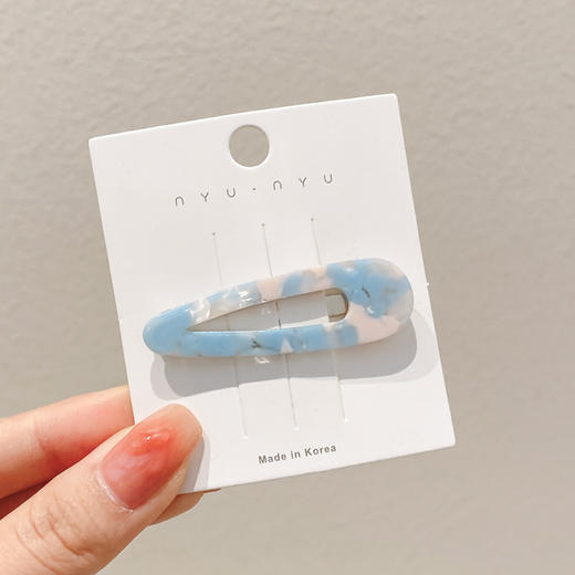 【BB夹少女侧边刘海碎发夹】网红简约醋酸板材BB夹，少女侧边刘海夹边夹碎花玳瑁色镂空水滴发夹QQ 商品图7