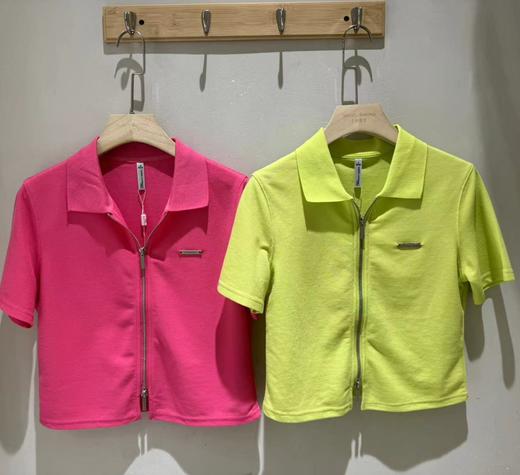 1-4&GD拉链绣花小短短袖开衫40315（黄黑红） 夏季 404132032105 商品图1