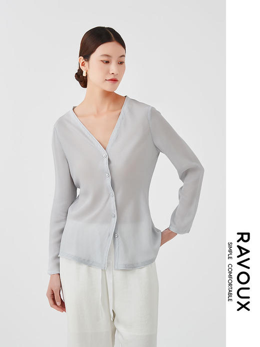 262049903无领斜裁上衣 商品图2