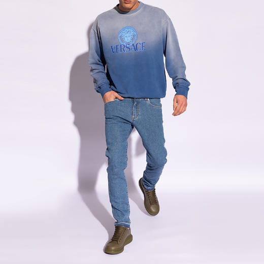 ALEXANDER MCQUEEN 亚历山大.麦昆 男士咖尾阔型休闲运动鞋 绿色 727388 WHTQ4 3211 商品图3