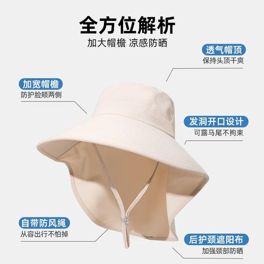 TZW-芬腾2024新款大帽檐帽女士夏季太阳户外遮阳渔夫帽子 商品图6