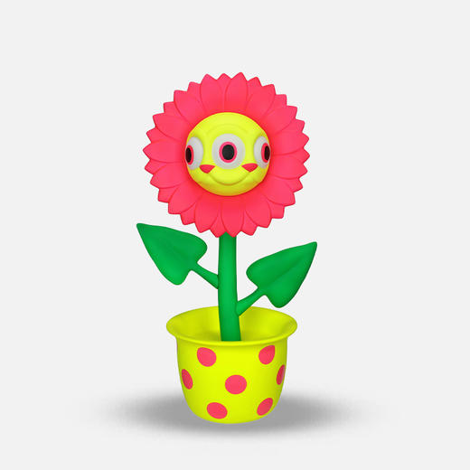 Ron English Rabbit Sunflower (Pink) 罗尼兔太阳花手办玩具 商品图3