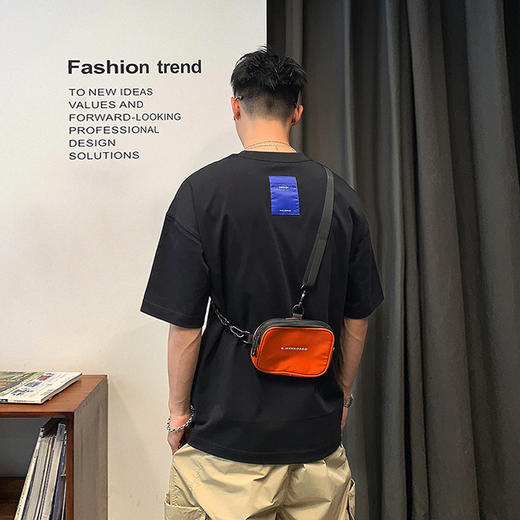 徐太浪美式纯棉短袖T恤男夏季潮牌日系男装宽松圆领五分袖体恤衫 商品图2